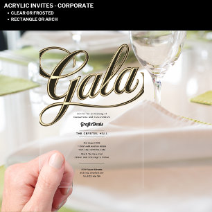 Invitations En Acrylique Acrylique Clear Gala Business Charity Corporate Go