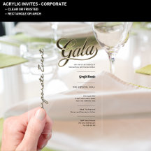 Acrylique Clear Gala Business Charity Corporate Go