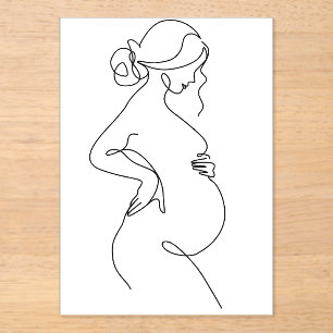 Invitations En Acrylique Affiche de dessin d'art abstrait minimaliste moder