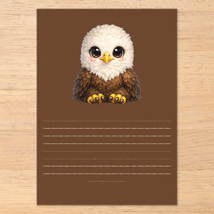 Invitations En Acrylique Aigle chauve mignon avec de grands yeux Nature con