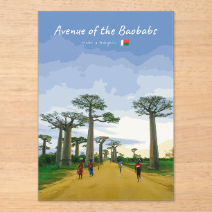 Invitations En Acrylique Allée des Baobabs, Madagascar - Paysage