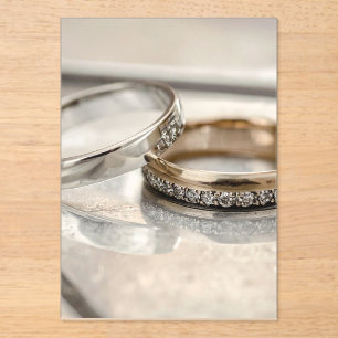 Invitations En Acrylique alliances de mariage