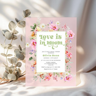 Invitations En Acrylique Amour de Fleur Sauvage en Fleur Rose Enterrement d