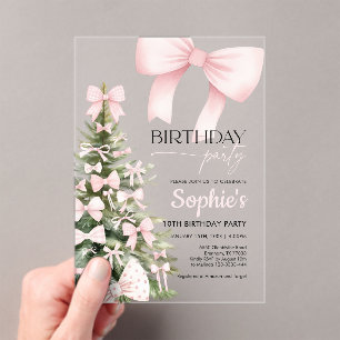 Invitations En Acrylique Anniversaire d'hiver