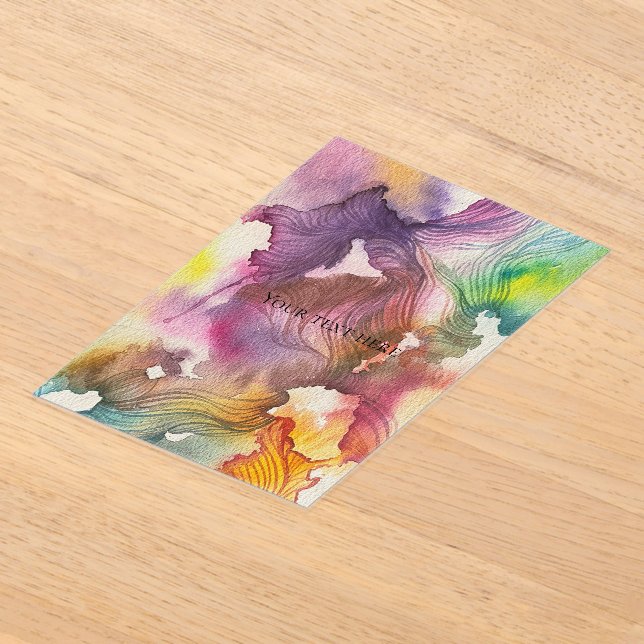 Invitations En Acrylique  Aquarelle Abstraite  (Poser)
