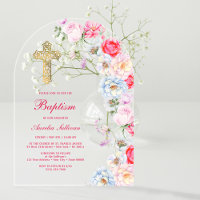 Aquarelle Fleurs Arch Baptism