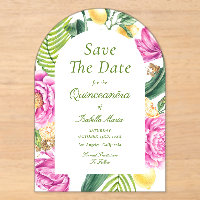 Aquarelle Florale Roses Pivoines Tulipes Quinceañe