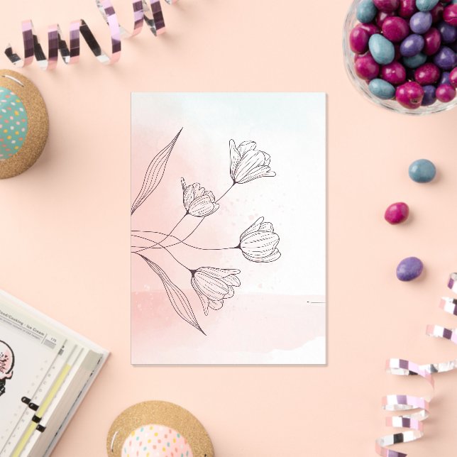 Invitations En Acrylique Aquarelle rose romantique Floral Acrylique Élégant (Insitu (Célébration))