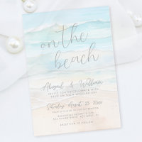 Aquarelle sur le mariage à la plage