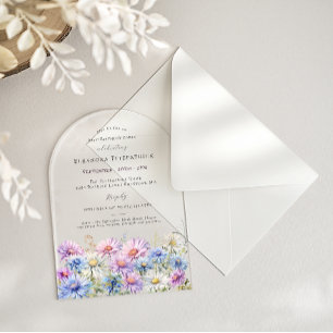Invitations En Acrylique ARCH ACRYLIQUE 85 Anniversaire Septembre Fleur de 