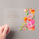 Invitations En Acrylique Arch rose orange moderne Mariage floral<br><div class="desc">Éclairez votre faire-part mariage avec ces "Invitations Acryliques Mariages Florales de couleur rose et orange moderne", parfaites pour les couples qui souhaitent ajouter une touche vibrante et contemporaine à leur journée spéciale. Avec des flores d'aquarelle audacieuses dans les tons rose et orange sur un arrière - plan acrylique élégant, ces...</div>