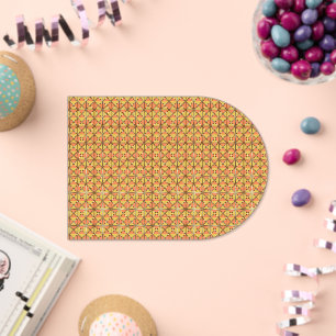 Invitations En Acrylique arrière - plan orange et jaune avec motif