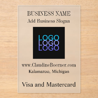 Invitations En Acrylique Artiste d'entreprise Artiste Charger Logo Acryliqu