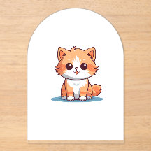 Autocollant vinyle de chat ool | Autocollant esthé