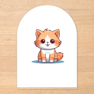 Invitations En Acrylique Autocollant vinyle de chat ool Autocollant esthé