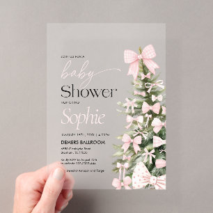 Invitations En Acrylique Baby Shower Arc-en-ciel d'Hiver