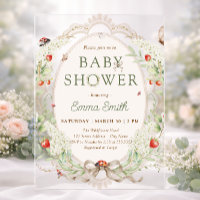Baby Shower Bohème Fleurs Sauvages Fraise