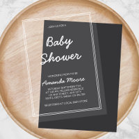 Baby shower de script de calligraphie classique ch