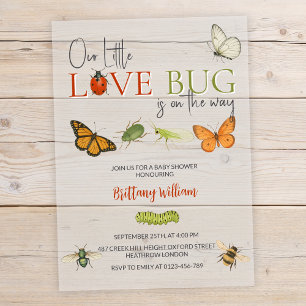 Invitations En Acrylique Baby Shower Papillon Petit Amour