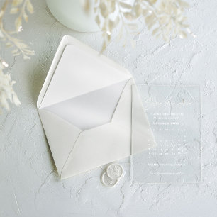 Invitations En Acrylique Bande Mariage du calendrier Enregistrer la date