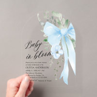 Bébé Arc-en-ciel Bleu en Fleur Baby Shower Floral 