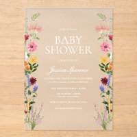 Belles Fleurs Sauvages Été Printemps Baby Shower