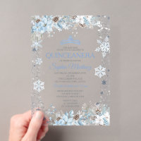 Bleu Poussiéreux Noël Floral Flocon de Neige Quinc