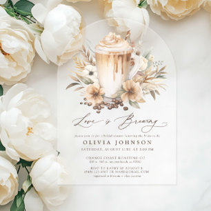 Invitations En Acrylique Boho Love brasse la Fête des mariées