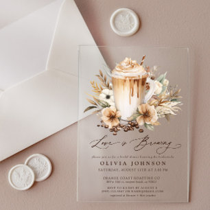 Invitations En Acrylique Boho Love brasse la Fête des mariées