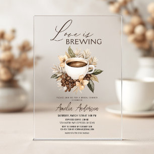 Invitations En Acrylique Boho Love is Brewing Enterrement de Vie de Jeune F