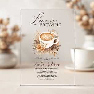 Invitations En Acrylique Boho Love is Brewing Enterrement de Vie de Jeune F