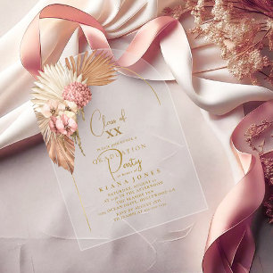 Invitations En Acrylique Boho Oasis Graduation ID965