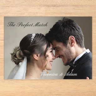 Invitations En Acrylique Boîte d'allumettes de mariage – Perfect Match Édit