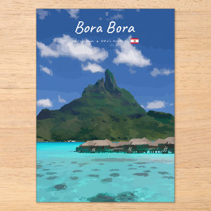 Invitations En Acrylique Bora Bora, Polynésie française - Résort de Plage