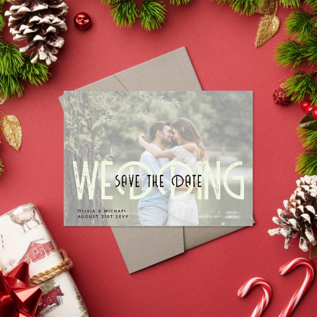 Invitations En Acrylique BUDGET Mariage acrylique Enregistrer la date photo (Insitu (vacances))