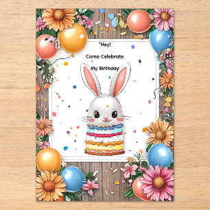 Invitations En Acrylique Cadre coloré de célébration d'anniversaire