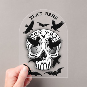 Invitations En Acrylique Calaveras décoratives Halloween