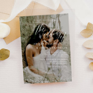 Invitations En Acrylique Calligraphie de script simple Mariage élégant