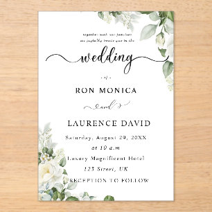 Invitations En Acrylique Carte d'accompagnement