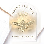 Invitations En Acrylique Carte d'anniversaire de la parties scintillant Que<br><div class="desc">Carte d'anniversaire Queen Bee</div>