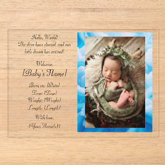 Invitations En Acrylique Carte d'annonce plate