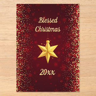 Invitations En Acrylique Carte de Noël en acrylique premium Blessed Christm