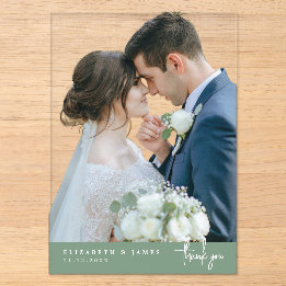 Invitations En Acrylique Carte de remerciement de mariage photo sans fond S