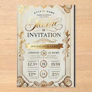 Invitations En Acrylique Carte d'invitation
