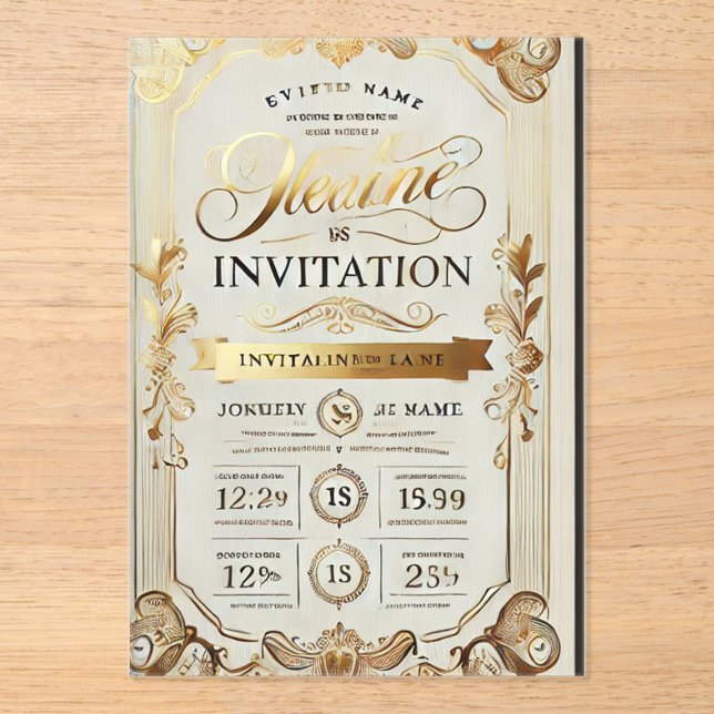 Invitations En Acrylique Carte d'invitation (Recto)