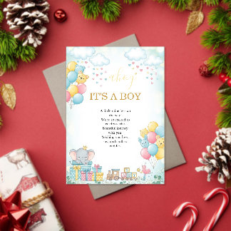 Invitations En Acrylique Carte d'invitation pour une Baby Shower 'C'est un