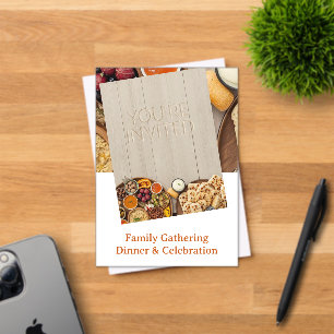 Invitations En Acrylique Carte postale d'invitation à un dîner moyen-orient