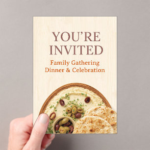 Invitations En Acrylique Carte postale d'invitation à un dîner moyen-orient