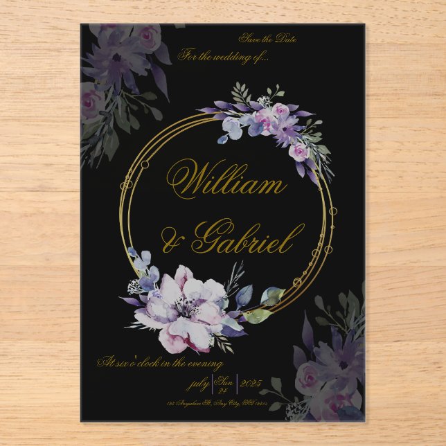 Invitations En Acrylique Carton d'invitation (Recto)