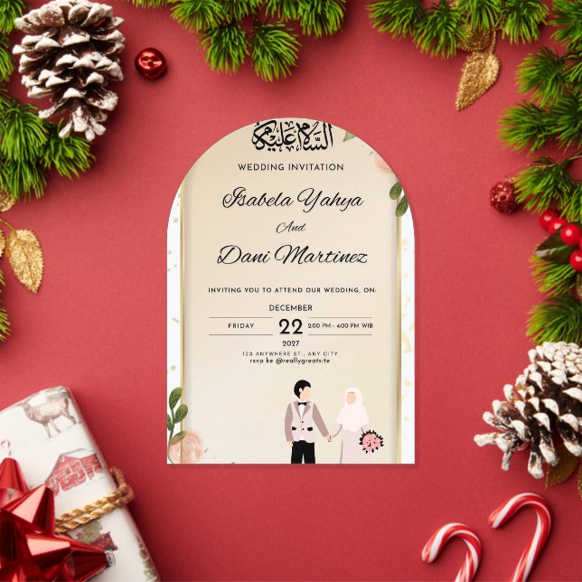 Invitations En Acrylique carton d'invitation au mariage (Insitu (vacances))